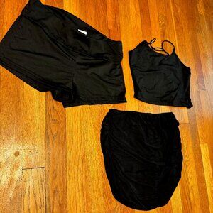 SHEIN mini skirt, shorts, and top